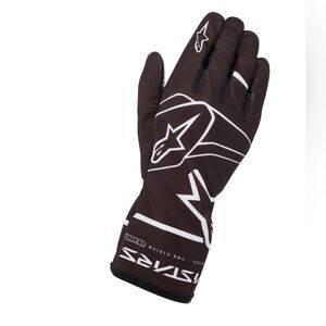 Alpinestars Size Medium Tech-1 K Race S V2 Youth Karting Gloves - Black Solid